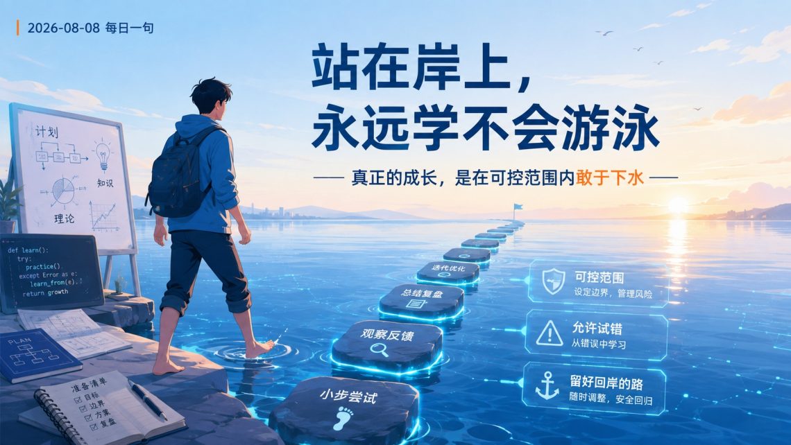 真正的成长，不是不犯错，而是在可控范围内敢于下水，也为自己留好回岸的路。