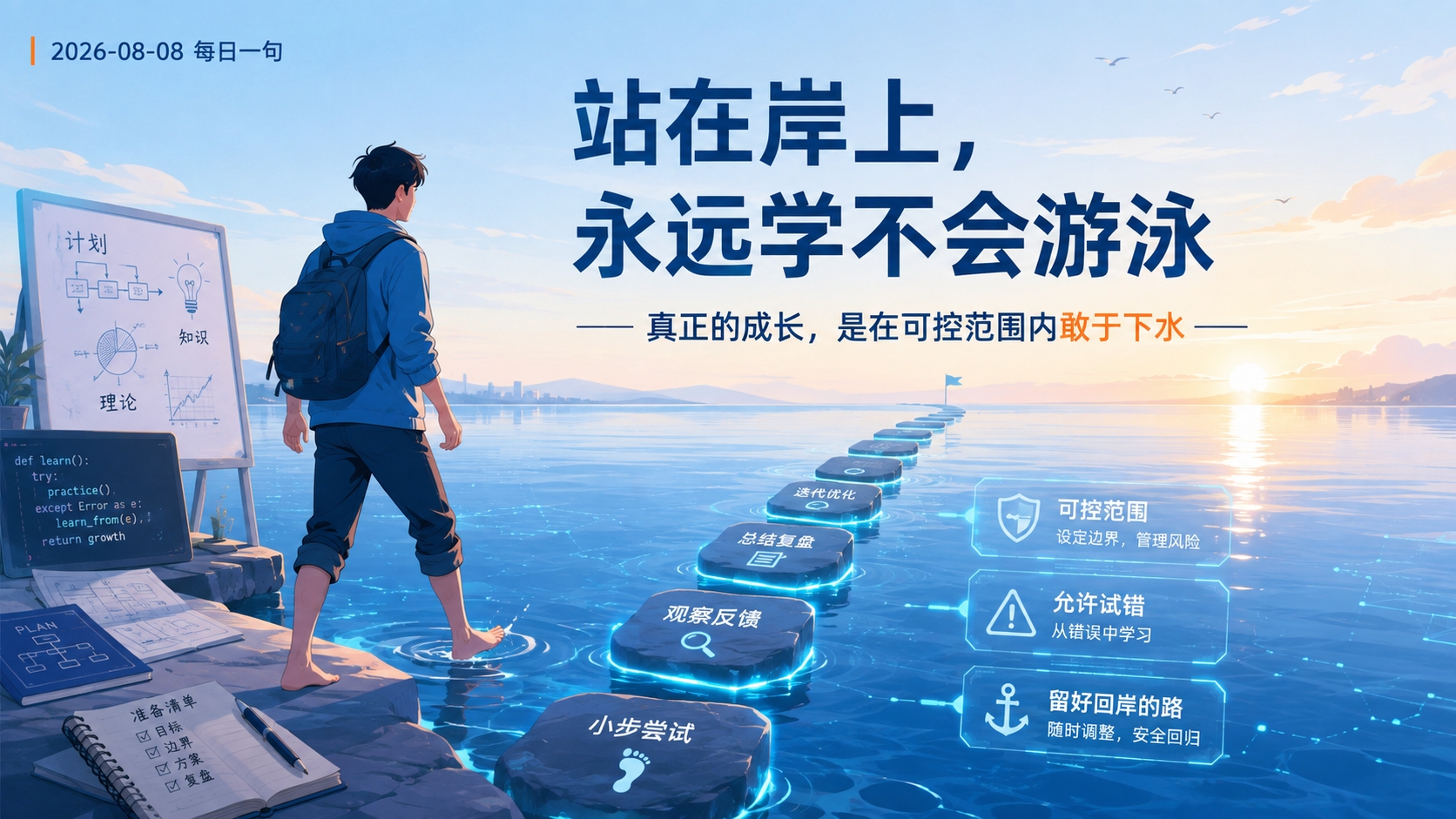 真正的成长,不是不犯错,而是在可控范围内敢于下水,也为自己留好回岸的路。