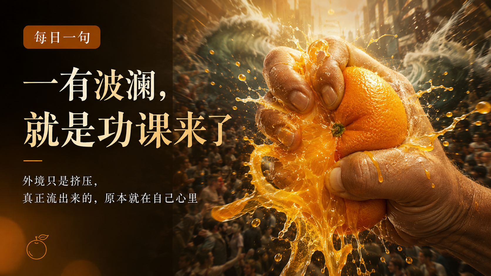 一有波澜，就是功课来了