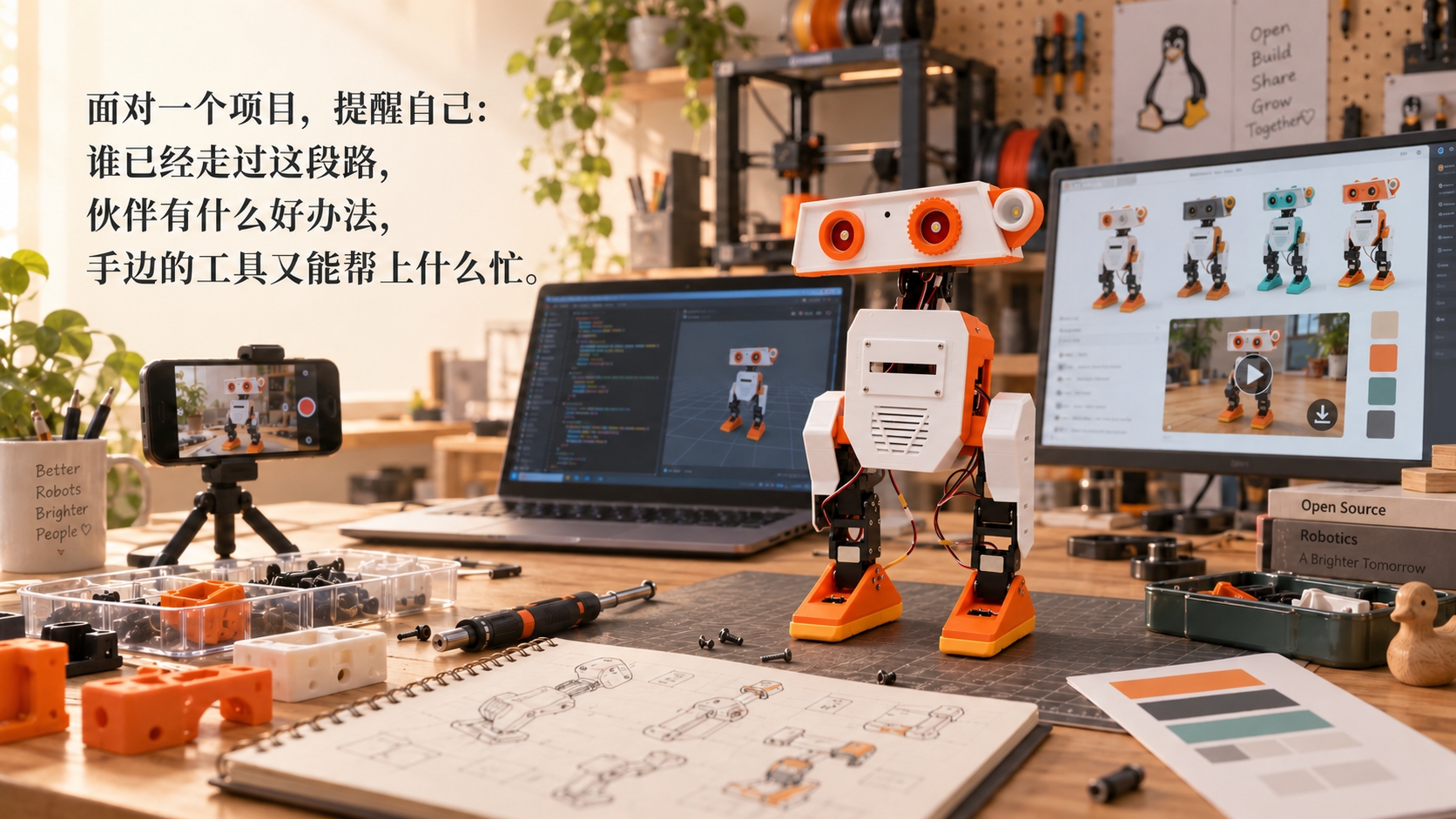每日一句配图：OpenDuck 研发