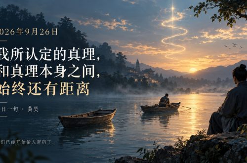 我所认定的真理，和真理本身之间，始终还有距离