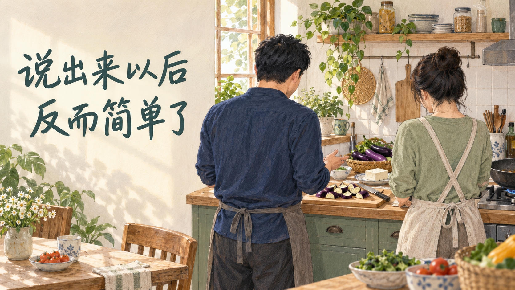 每日一句配图：说出来以后，反而简单了
