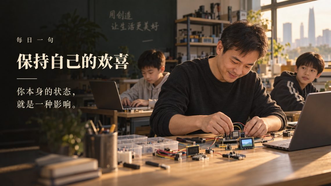 不要求学习者感受到我的欢喜，而是让我自己真的保持欢喜