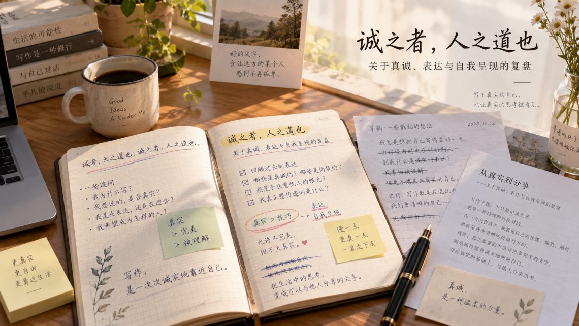每日一句配图：诚之者，人之道也