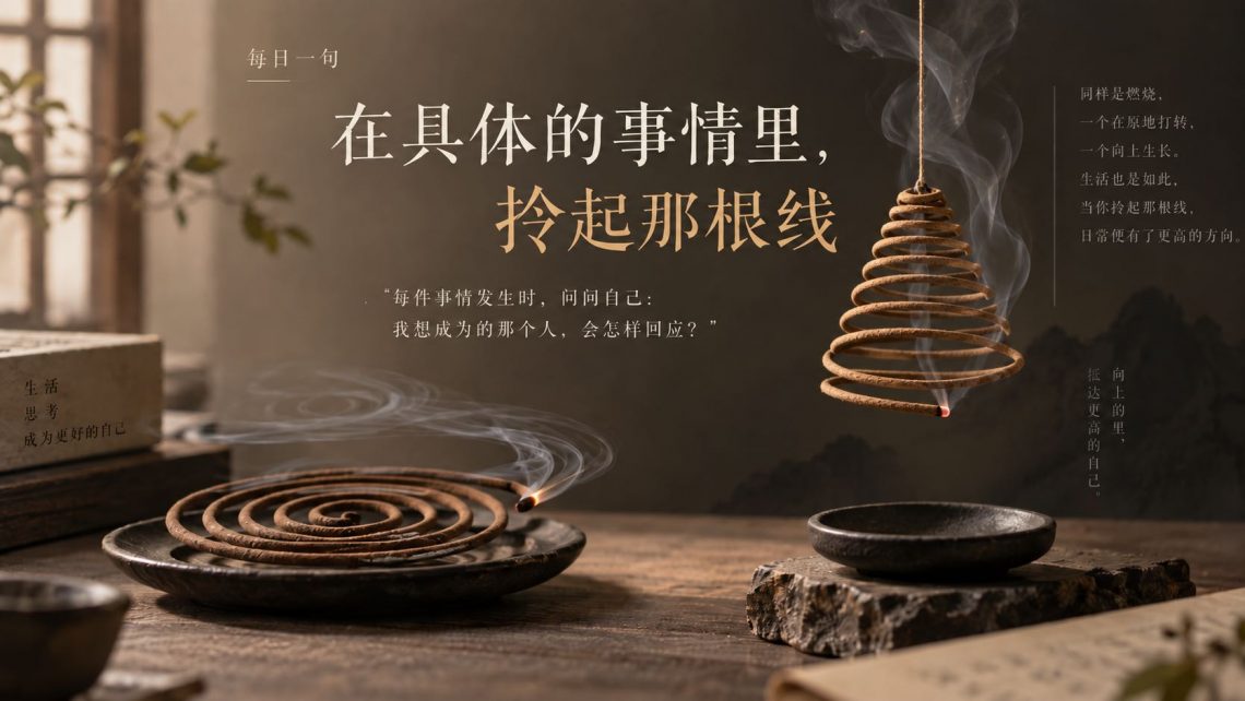 在具体的事情里，拎起那根线