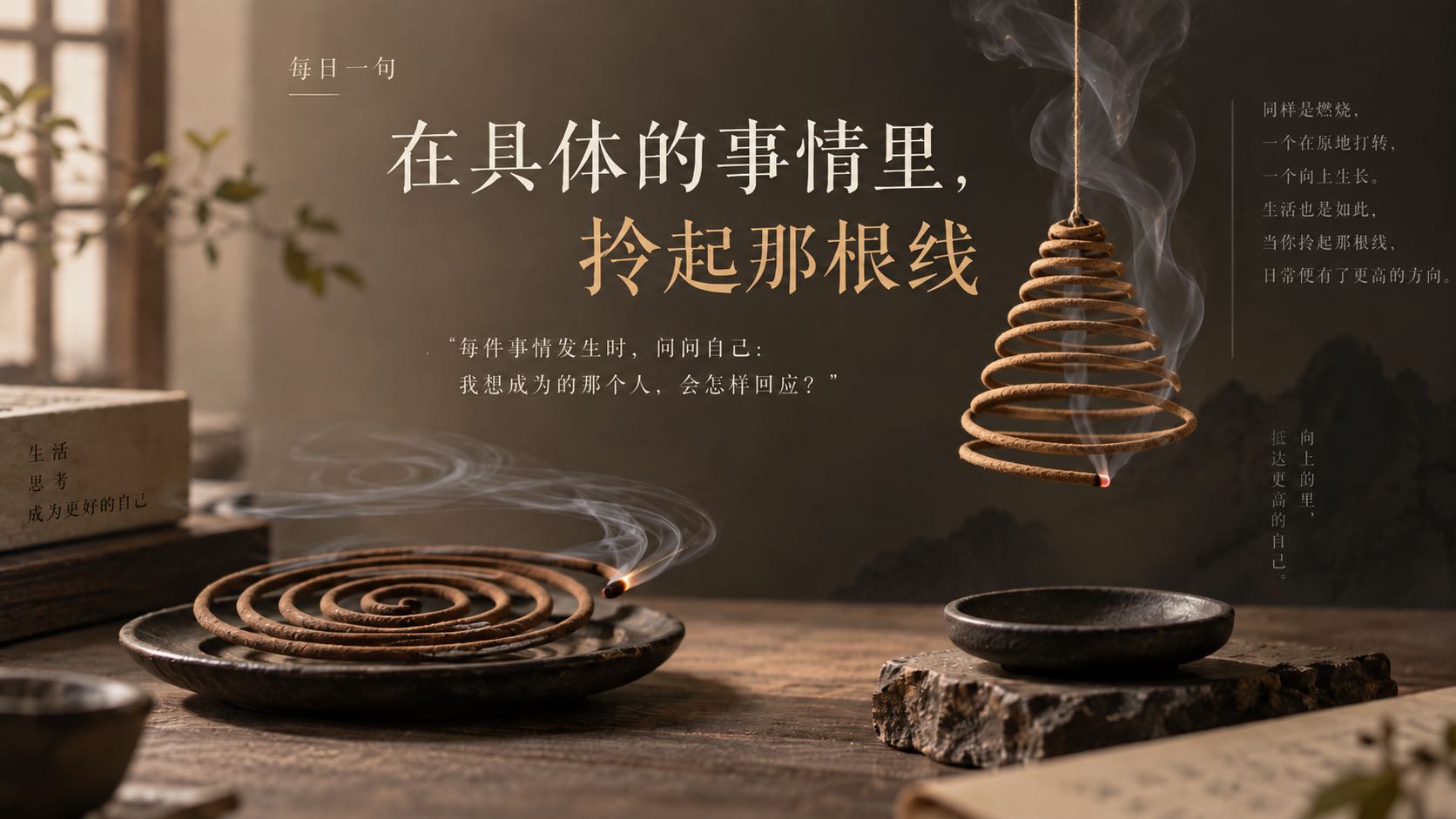 在具体的事情里，拎起那根线
